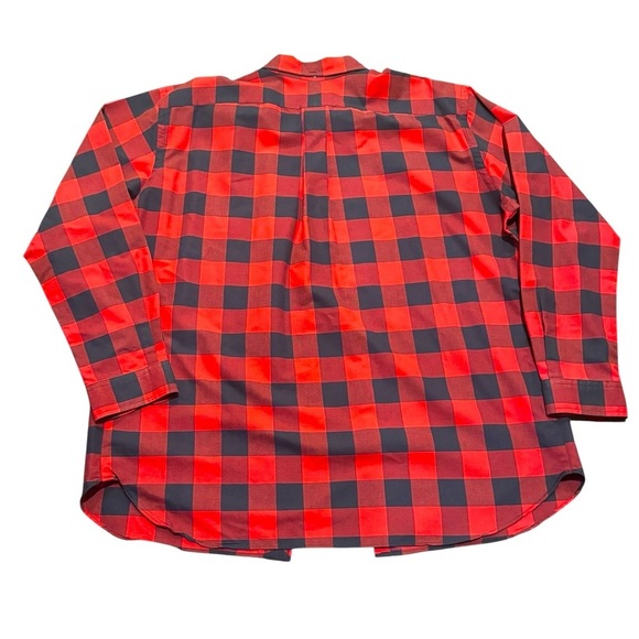 Ralph Lauren Flannel Red Black Checkered Plaid Button Down Shirt Mens Size 3XB - Picture 7 of 9